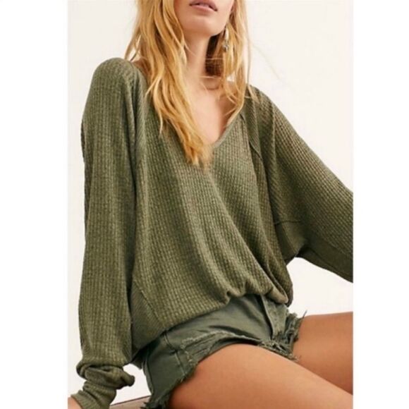 Free People Santa Clara Thermal In Ferngully - Picture 1 of 5